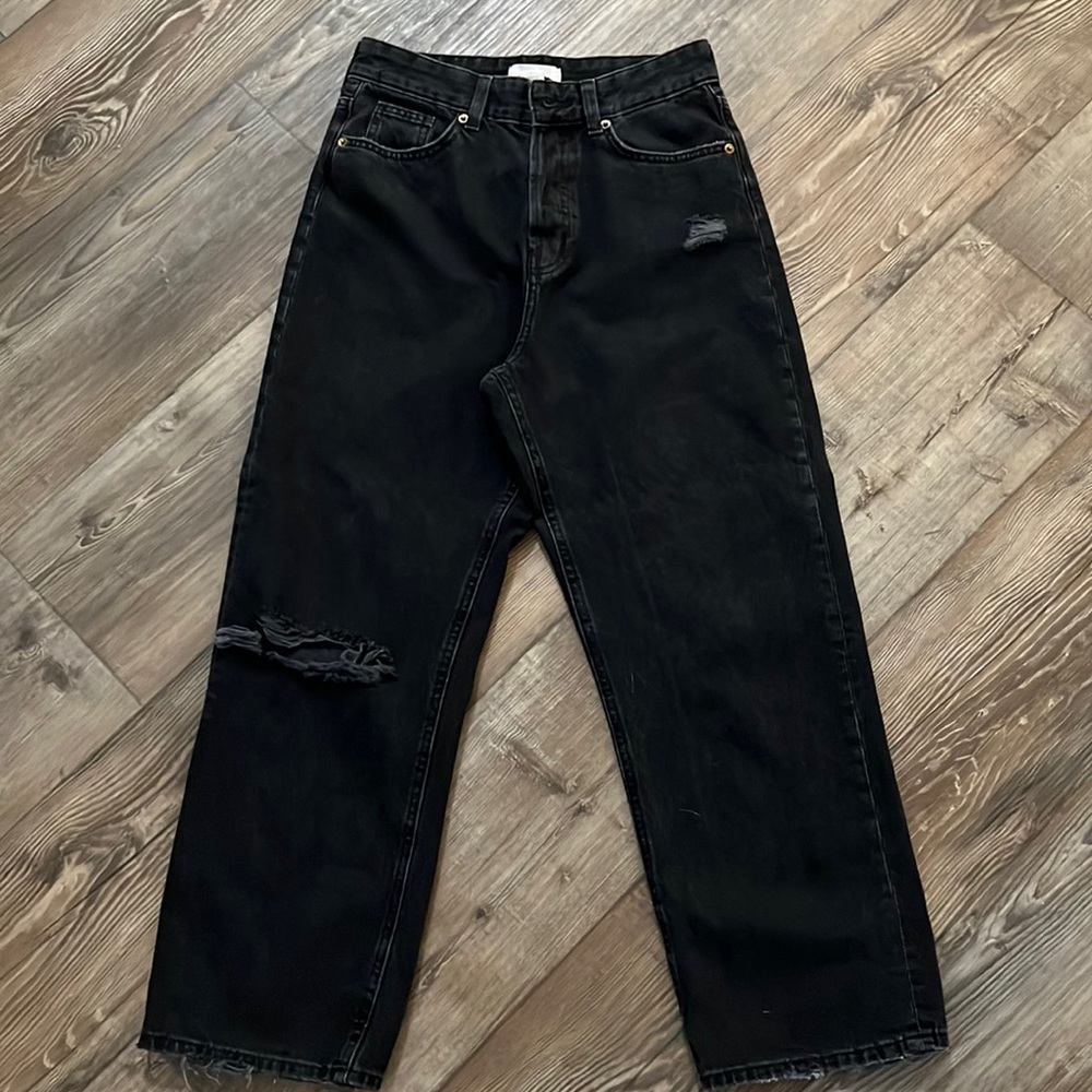 Black Straight Leg Jeans